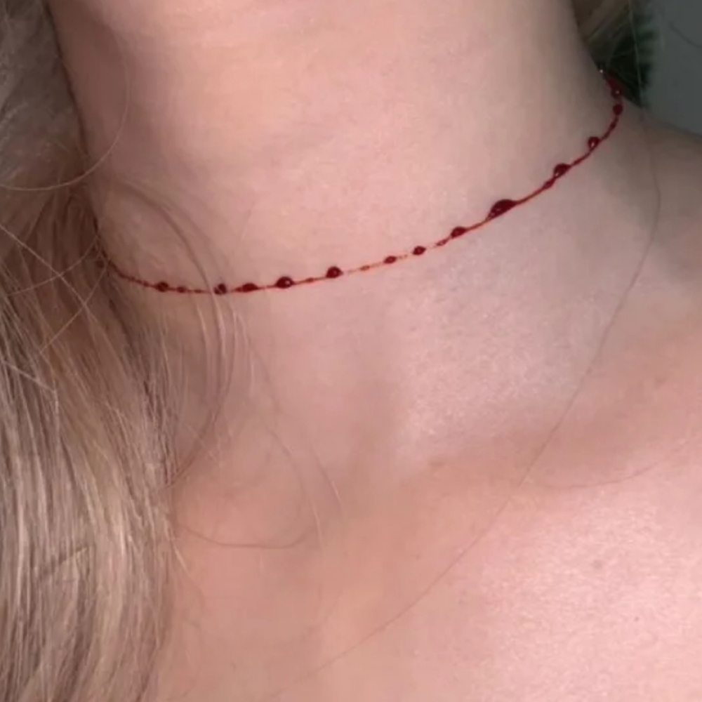 Blood drip necklace